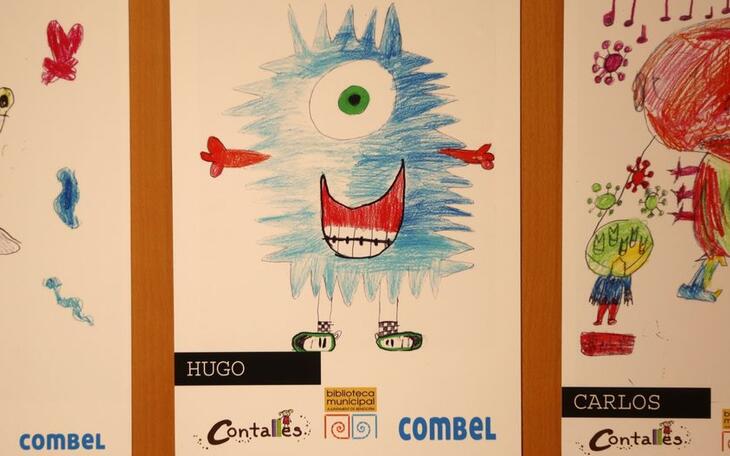 La Biblioteca Central acoge una exposición de dibujos infantiles inspirados en los libros de ‘Agus y los monstruos’